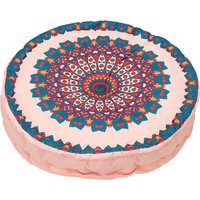 45cm Round Bohemian Tatami Seat Cushion - Pink