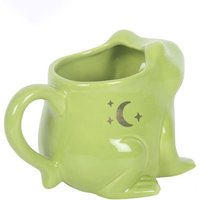 Luna Frog Shaped Ceramic Mug Quirky Animal Lovers Coffee Cup - Green