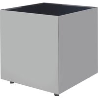 Carlox Square Chrome Finish Side Table - Silver