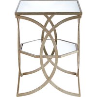 Zariah Cross Design Side Table - Silver