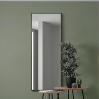 The Artus Black Aluminium Edged Mirror - Black / 150cm