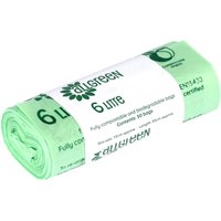 All-Green 6 Litre Compostable Food Waste Bin Liners - Green / 1