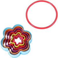 Pack of Six Plastic Flower Cookie Cutters