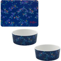 Cath Kidston Floral Dog Feeding Set - Blue