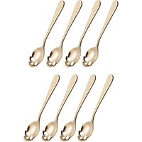 Stainless Steel Skull Teaspoons - Gold / 8