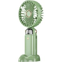 Portable Digital Display Handheld Fan - Green