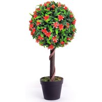 Best Artificial 2ft - 60cm Lily Ball Tree - Red