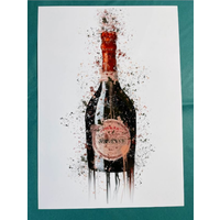 Laurent Perrier Style Splatter Print - Pink / A4
