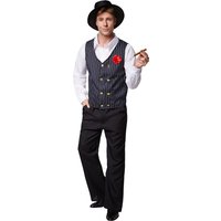 Mens Charleston Costume - Black/White / M