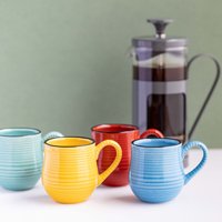 La Cafetire Set of 4 Ceramic Espresso Cups - Assorted