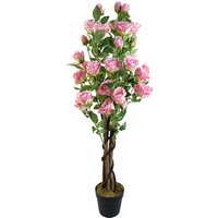 Artificial Pink Rose Tree - Pink Rose / 50cm