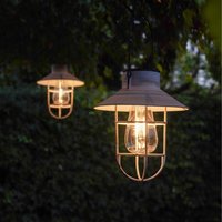 Festive Lights Solar Fisherman LED Hanging Lantern - SL211 Grey / 21cm / 2