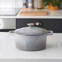 20cm Cast Iron Casserole Dish - Grey