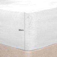 Bed Sheet Deep Fitted - White / Superking