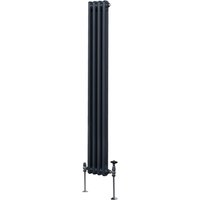 Traditional Column Radiators - Grey / 7cm / 180cm / 20cm