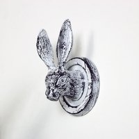 Hare Head Coat Hook - White