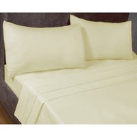 SleepND Percale 180 Thread Count Polycotton Plain Fitted Sheet 2ft6" - Ivory