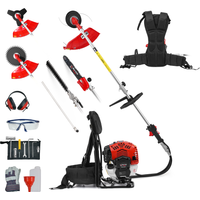 BU-KO 52cc Backpack Long Reach Petrol Multi Functional Garden Tool - Black