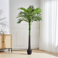 Artificial Coconut Palm Tree in Plastic Pot - Green