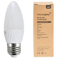 10 Pack E27 White Thermal Plastic Candle LED 4W 3000K 400lm Light Bulb - White