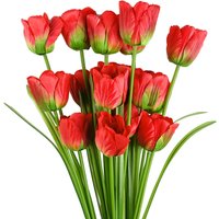 Bunch of Artificial Tulip Stems Flower - Red Tulip