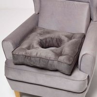 Faux Suede Coccyx Cushion - Grey