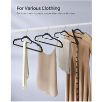 SONGMICS Non-Slip Space-Saving Clothes Hangers - Black / 0.6cm / 4kg