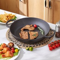 Dual Handle Round Cast Iron Pot - Black