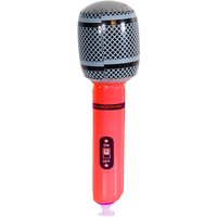 Cheetah Party Inflatable 20cm Microphone Yodel - Red