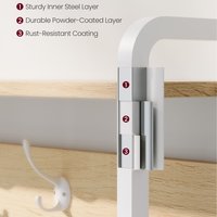 Multifunctional Coat Rack with Shoe Storage and Bench - Yellow