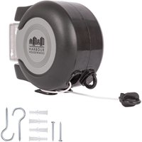 Retractable Dual Cord Washing Line - 2 x 15M - Black