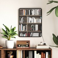 HOMCOM Rectangular Mirror with Metal Frame Decorative Wall Mirror - Black / 50L x 40W x 3D cm