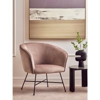 Stockholm Mink Velvet Curved Accent Chair - Brown