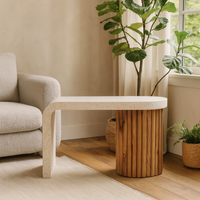 Serenity Terrazzo Coffee Table - Brown