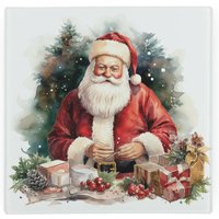 Father Christmas Hot Pot Stand - Heat Resistant Non-Slip Glass Trivet
