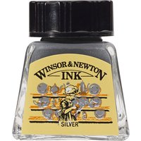 Winsor and Newton Drawing Ink 14ml - Metallic Silver