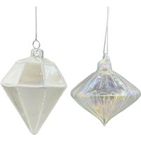 Angel Kisses, Diamond Glass Bauble - Clear Angel Kisses, Diamond Glass Bauble - Clear