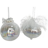 Frosted Fairytale, Iridescent Topped Bauble Frosted Fairytale, Iridescent Topped Bauble
