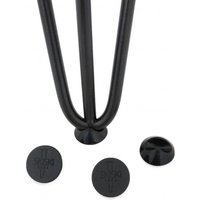 4x Hairpin Leg Feet Protectors Black - Black