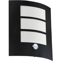 Eglo City Outdoor Wall Light Black with Sensor - Black