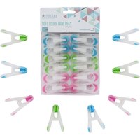 JVL Prism Soft Touch Mini Pegs - Clear