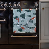 Fir-Trees Snow Kitchen Towel - Green