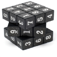 Sudoku Puzzle Rubiks Cube Gift - Black