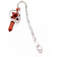 Crystal Pillar Pendant Bookmark - Red