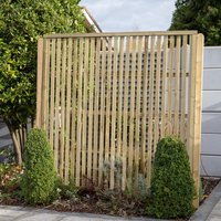 1.8m x 1.8m Pressure Treated Vertical Slatted Screen - 3