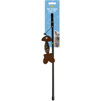 Cat Teaser Fish Toy - Brown