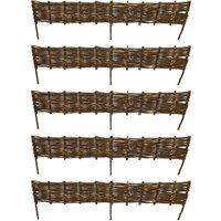 Willow Hurdles Lawn Edging - Brown / 5