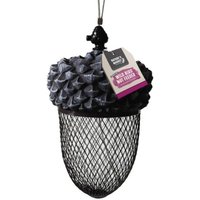 Samuel Alexander, 25cm Hanging Acorn Garden Wild Bird Peanut Feeder with Pewter Finish - Grey Samuel Alexander, 25cm Hanging Acorn Garden Wild Bird Peanut Feeder with Pewter Finish - Grey