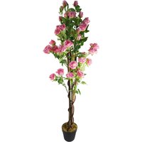 Artificial Pink Rose Tree - Pink Rose / 60cm
