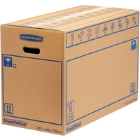 BANKERS BOX Cardboard Moving Boxes 100L Heavy Duty Double Wall Boxes - Light Brown / 8